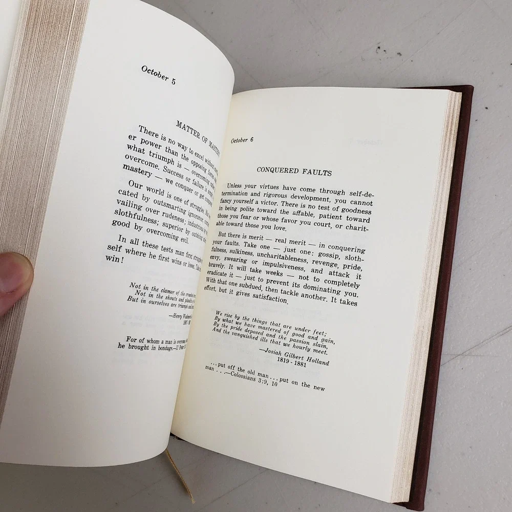 Today Is Mine Leroy Brownlow Burgundy Bonded Leather Daily Devotional 1972 ISBN
